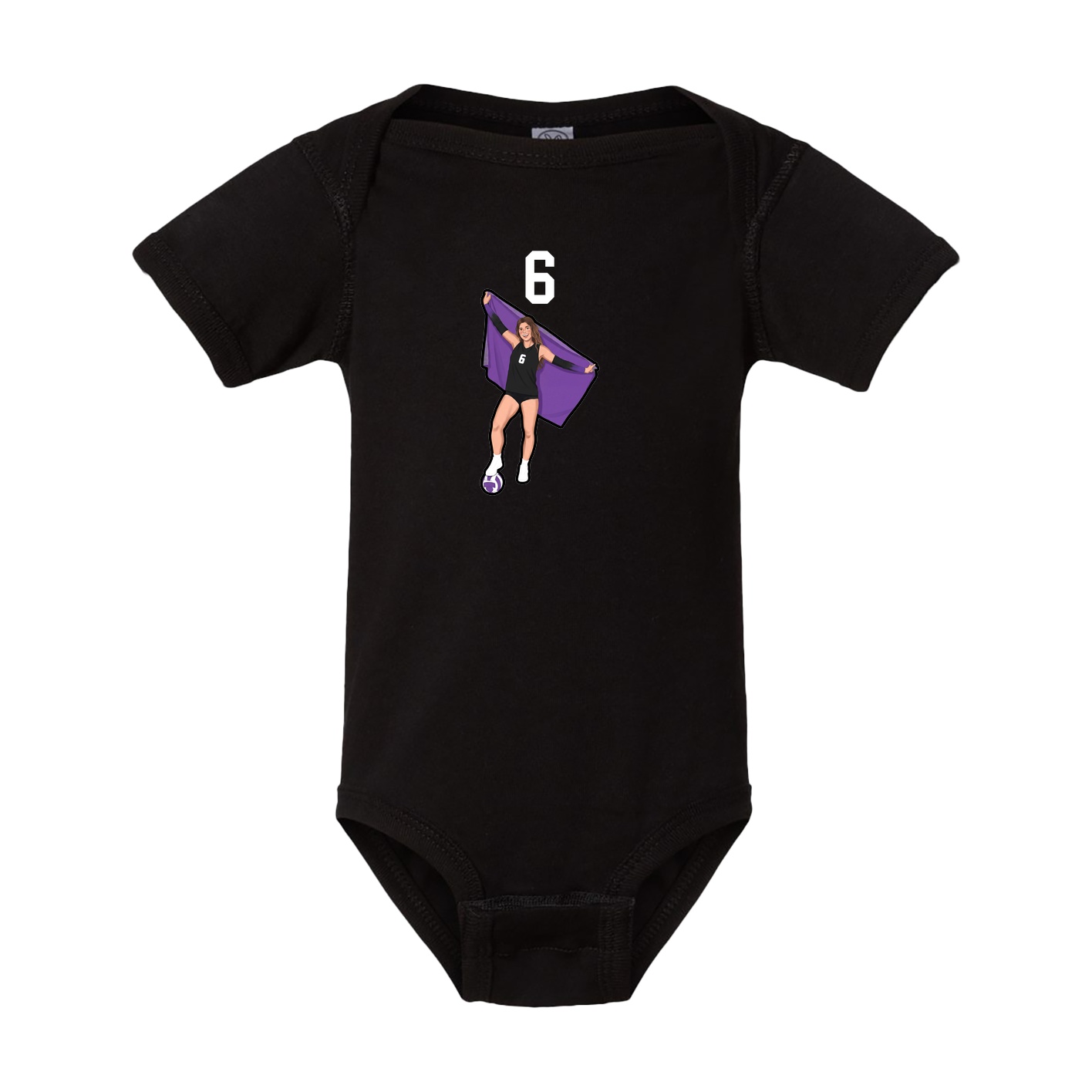 Baby Onesie — Number Top in Black