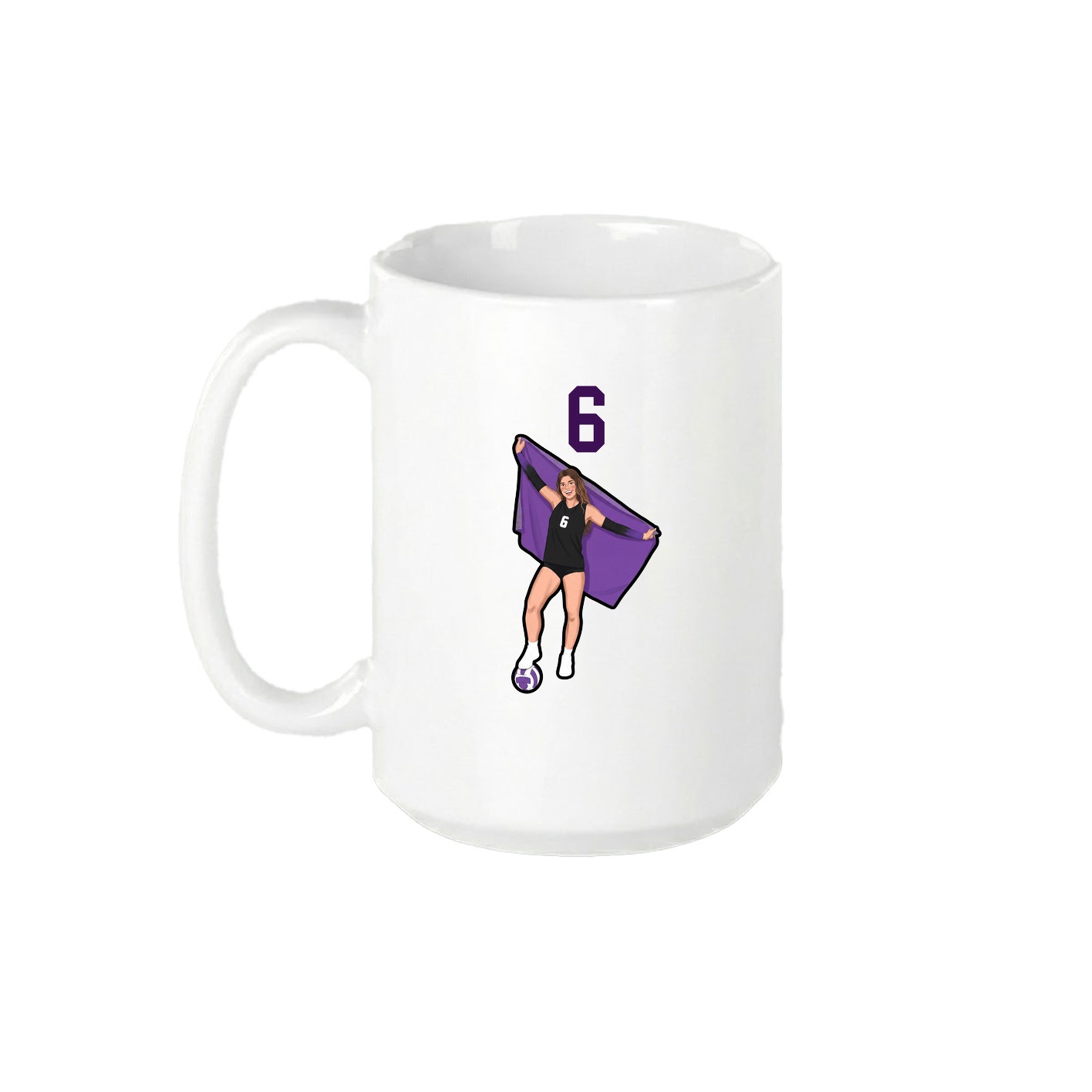 15oz Coffee Mug — Number Top in White