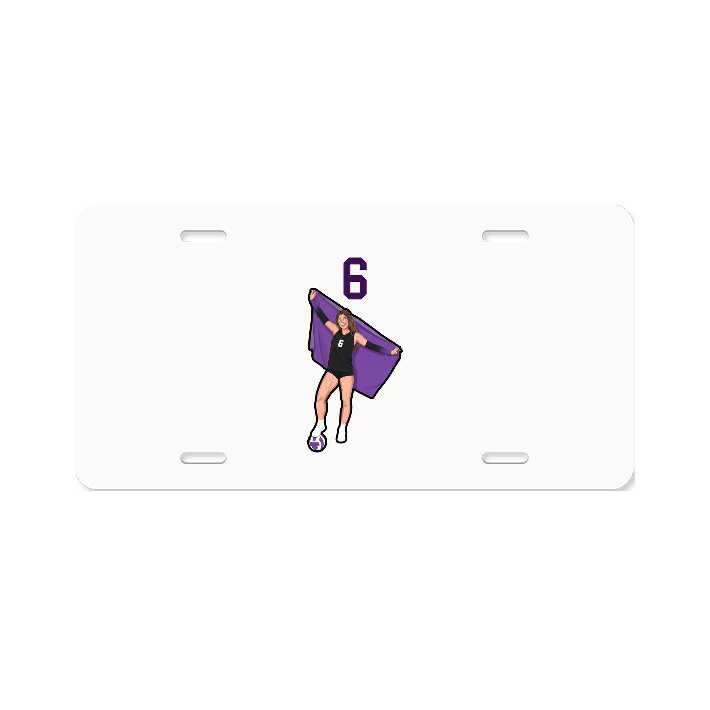 License Plate — Number Top in Classic