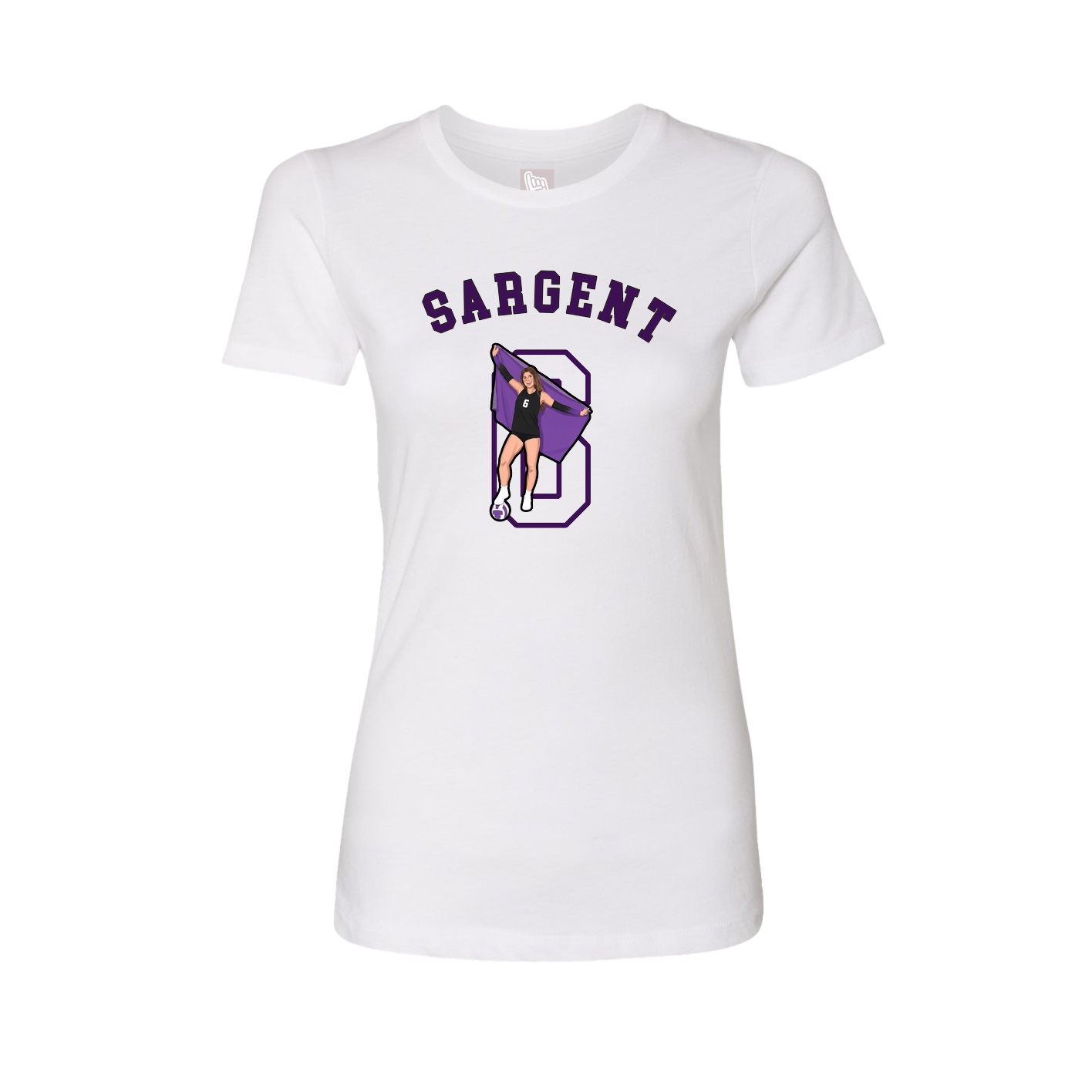 Fitted Women's Tee — Shirsey Arch in White