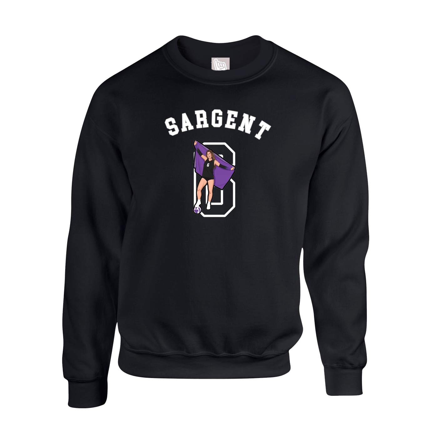 Fleece Crew — Shirsey Arch in Black