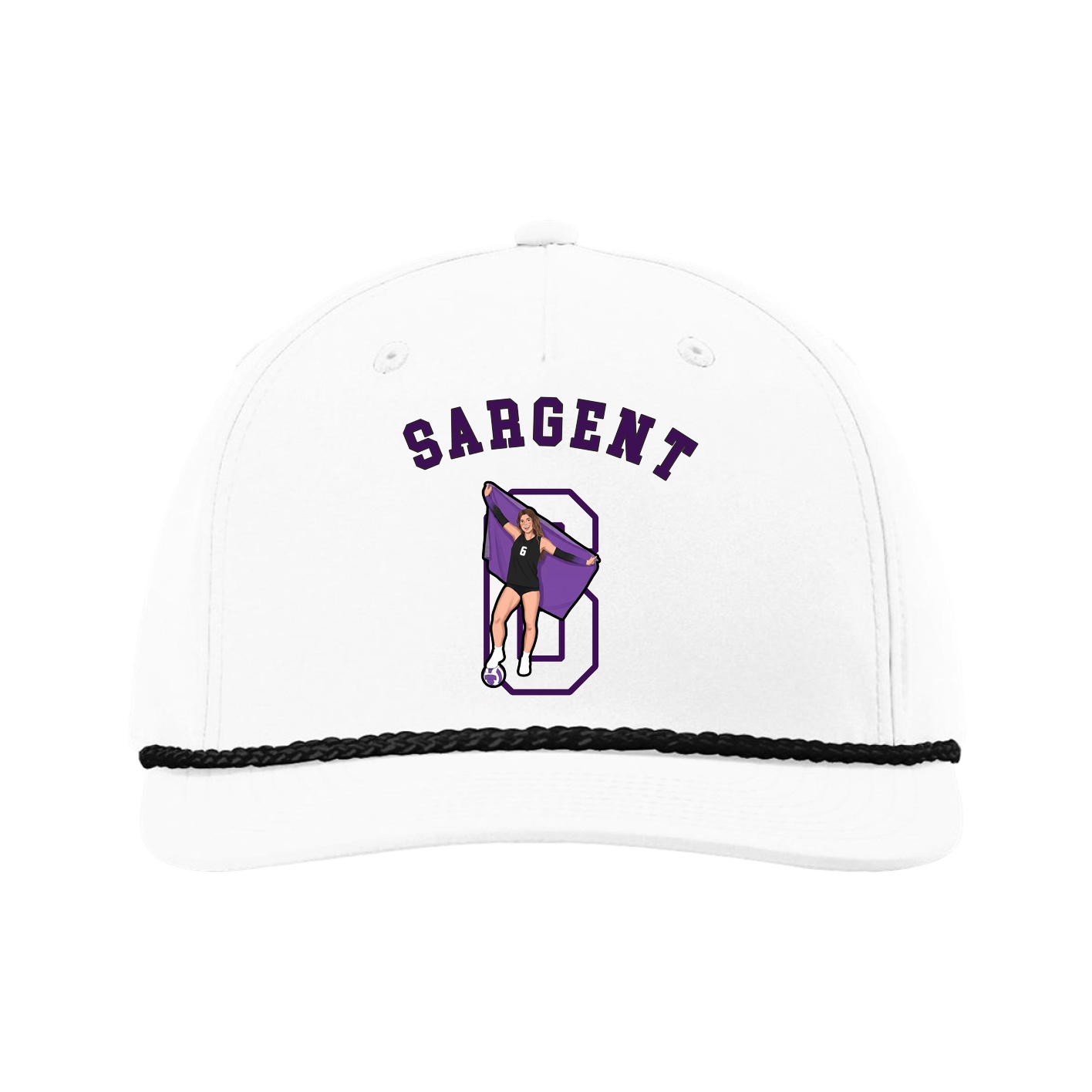 Five-Panel Classic Rope Cap — Shirsey Arch in White