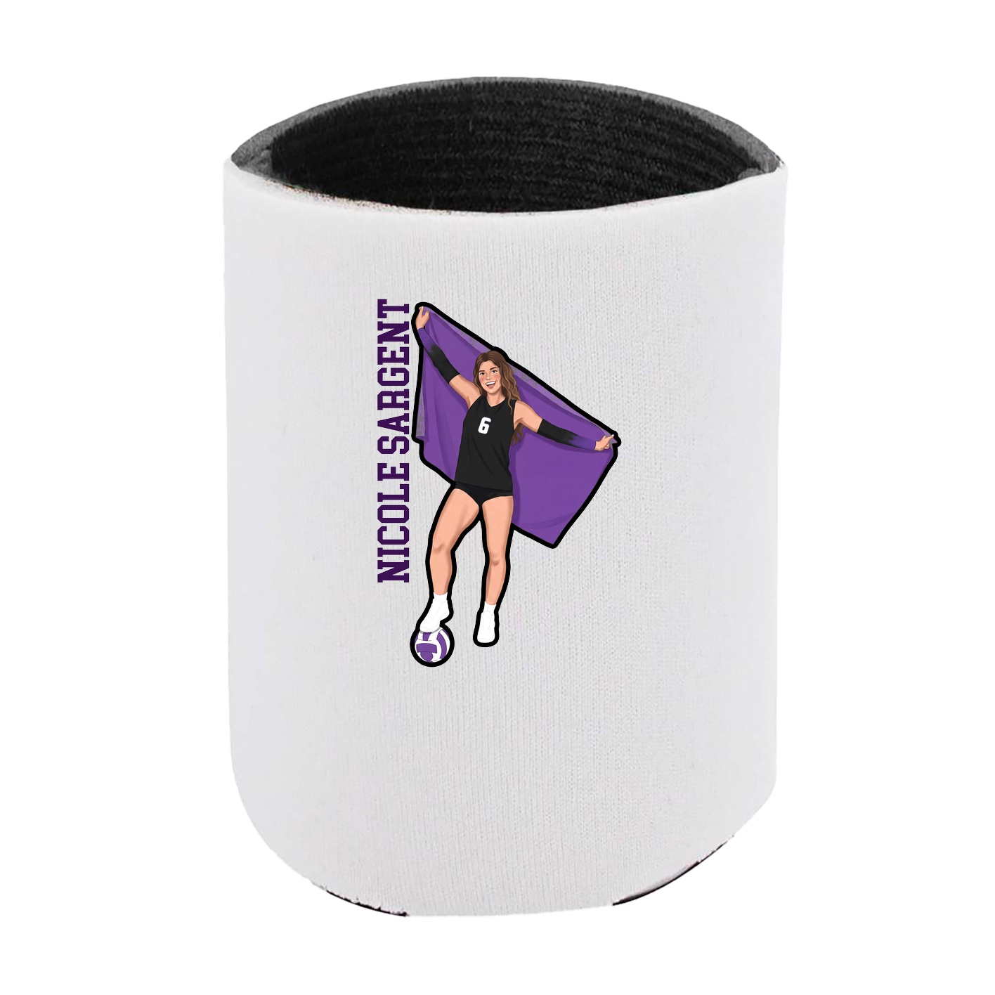 Can Holder — Name Vertical in White