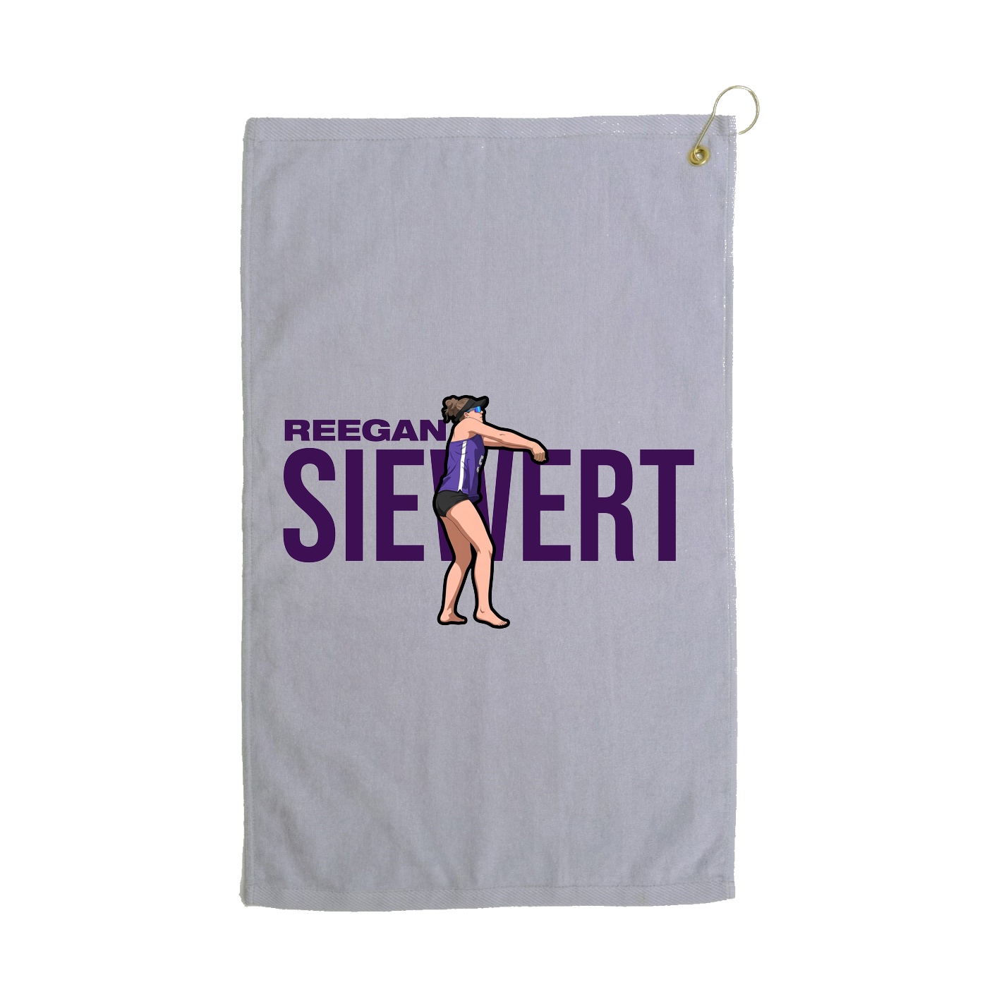 Golf Towel — Player Name in Grey