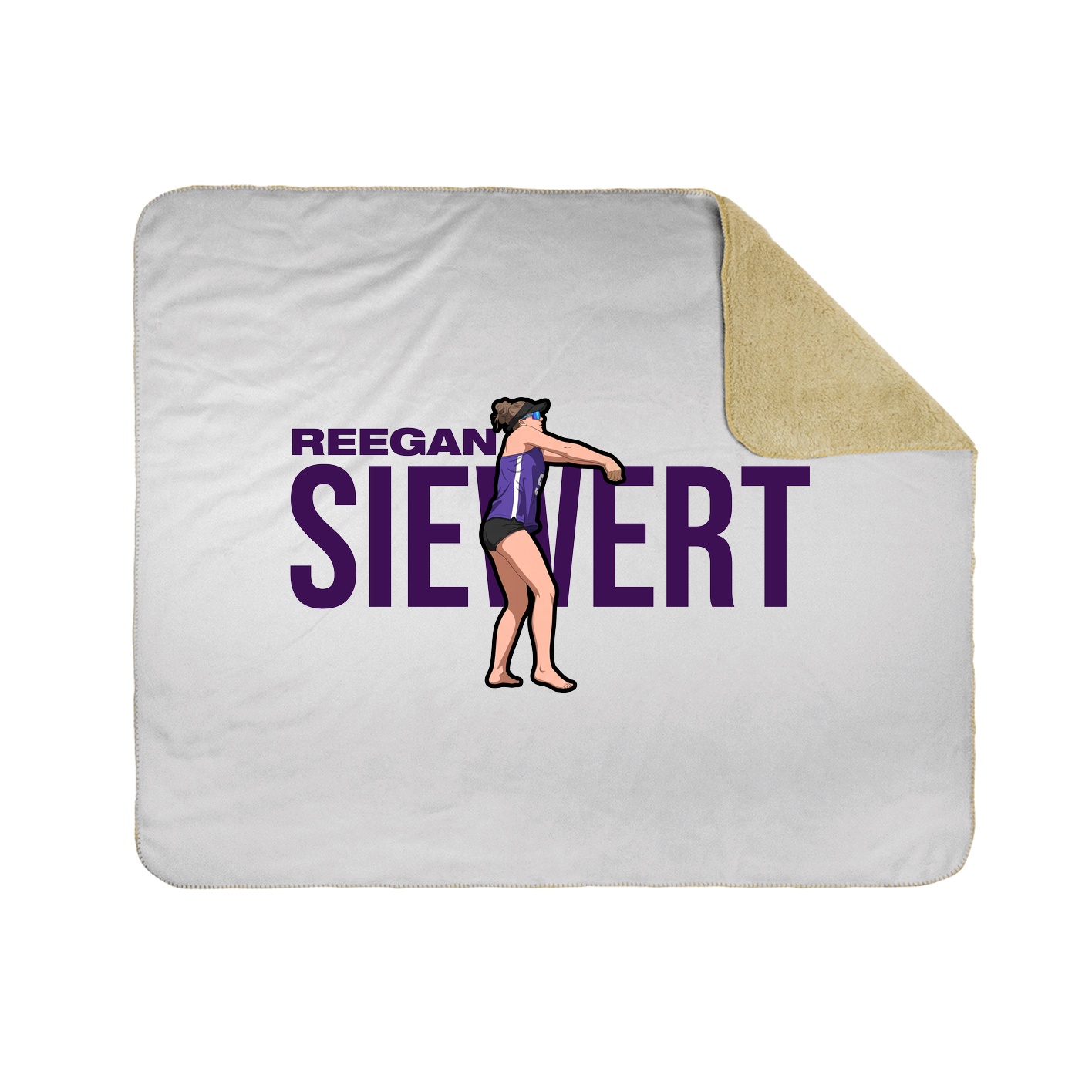 Throw Blanket — Player Name in White