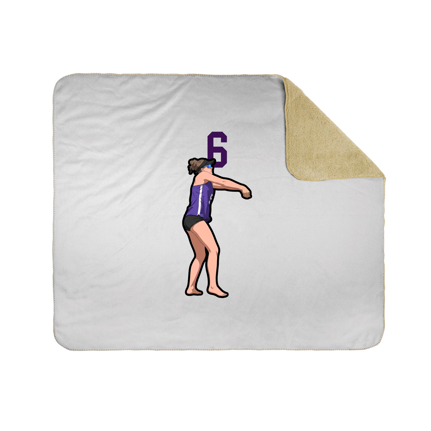 Throw Blanket — Number Top in White