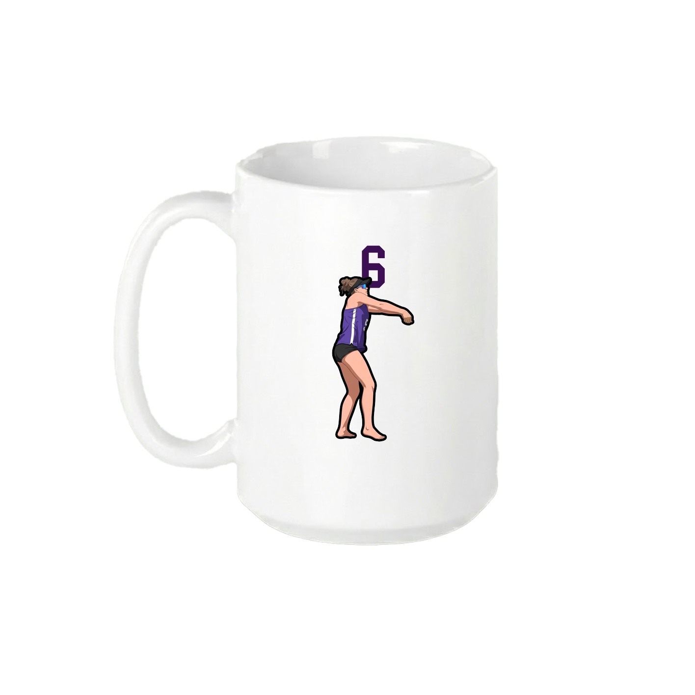 15oz Coffee Mug — Number Top in White