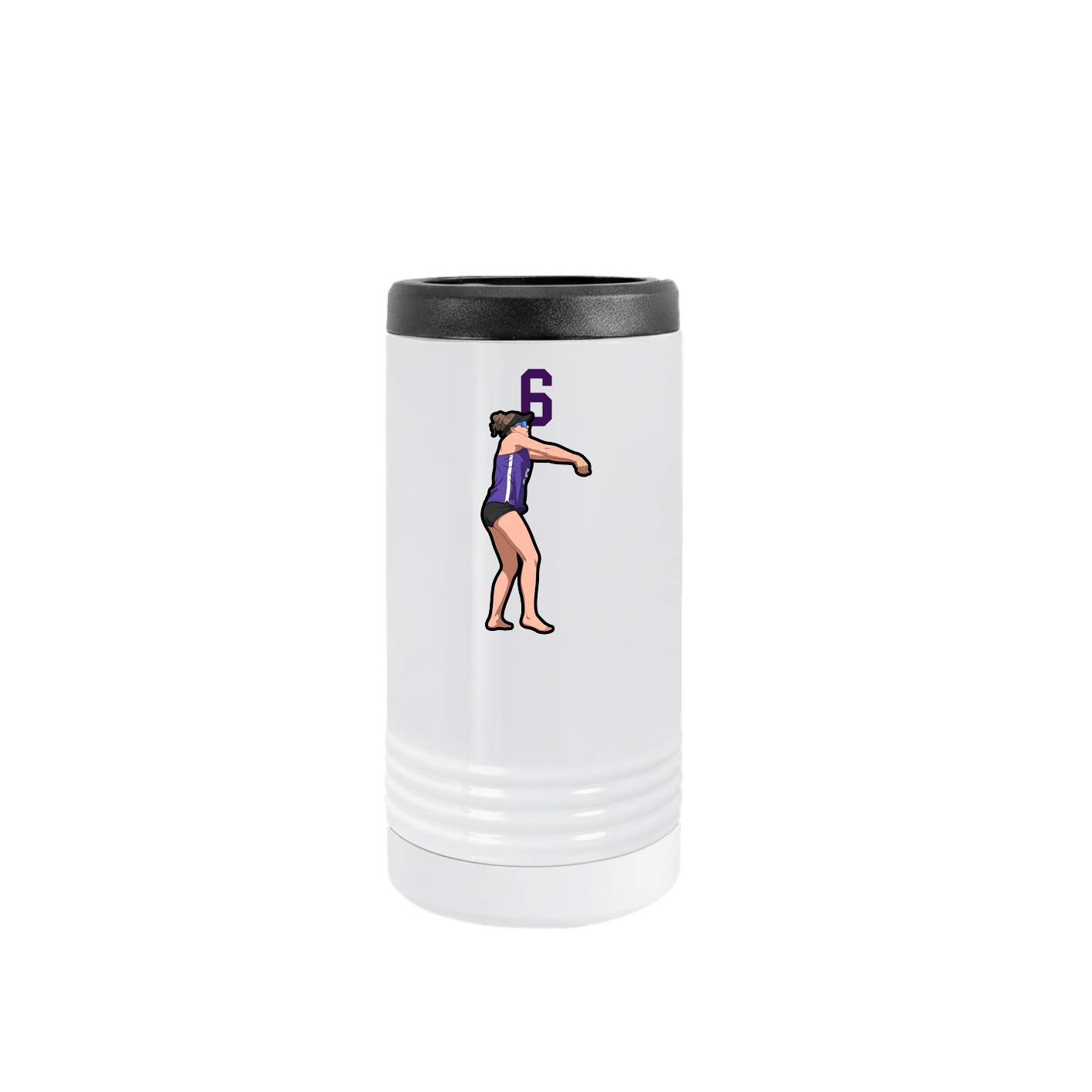 Slim Beverage Holder — Number Top in White