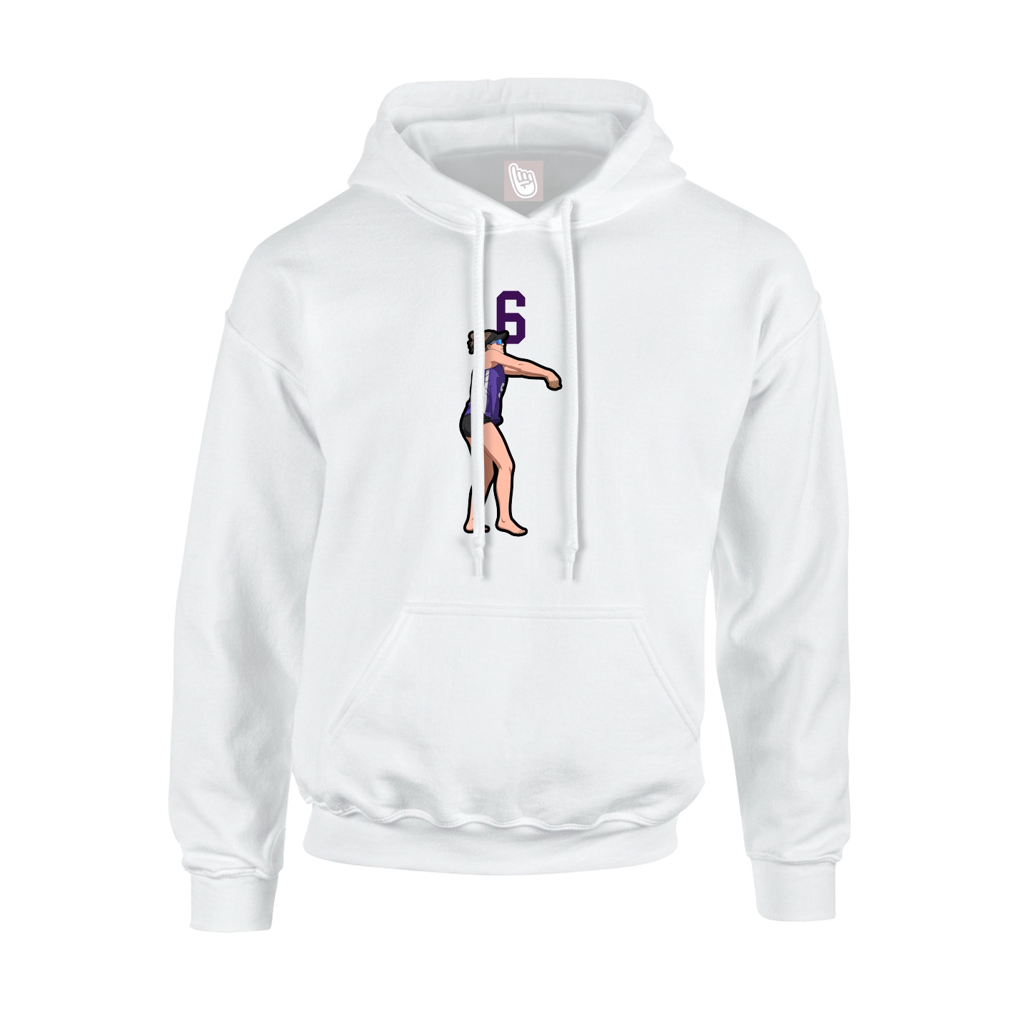 Hoodie — Number Top in White