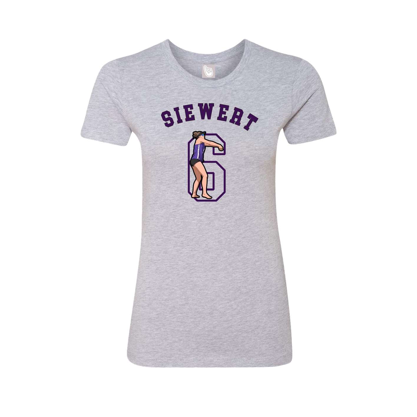 Fitted Women's Tee — Shirsey Arch in Grey