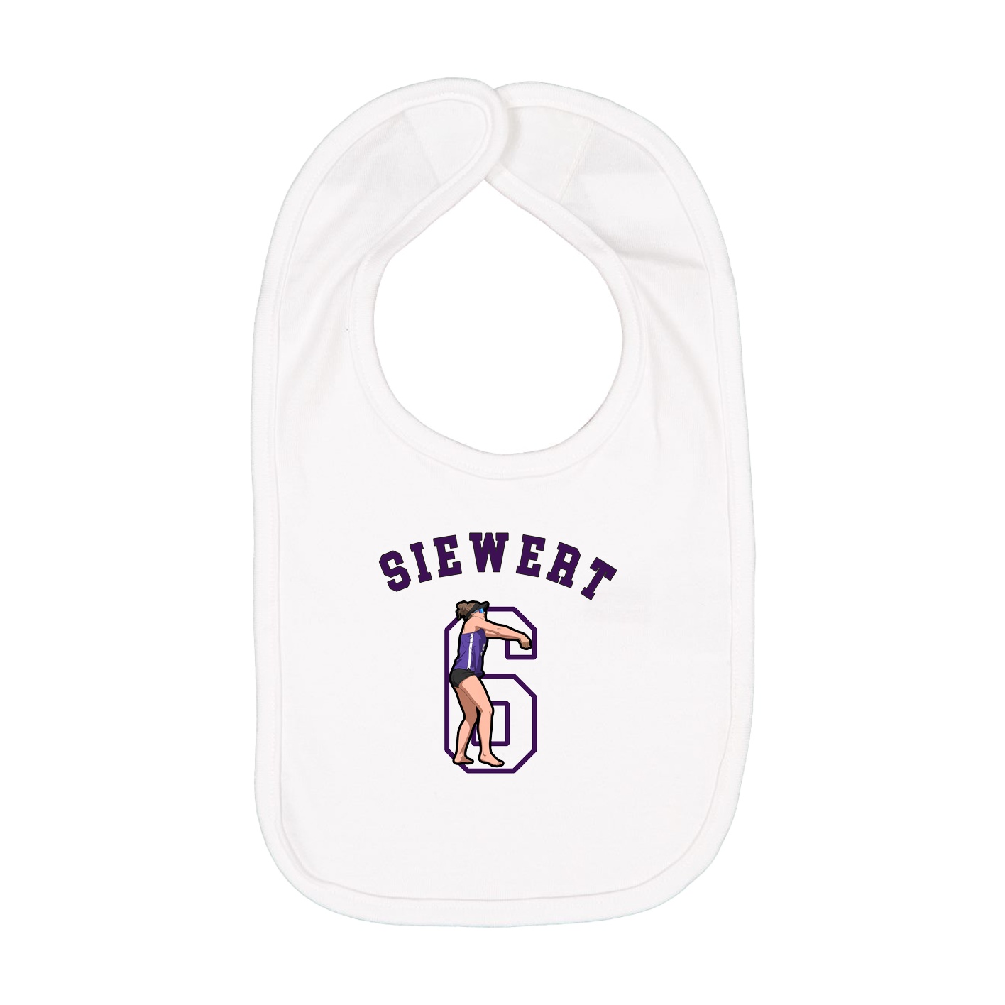 Infant Bib — Shirsey Arch in White