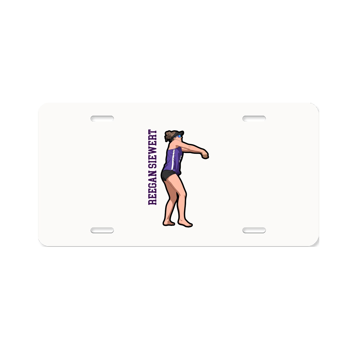 License Plate — Name Vertical in Classic