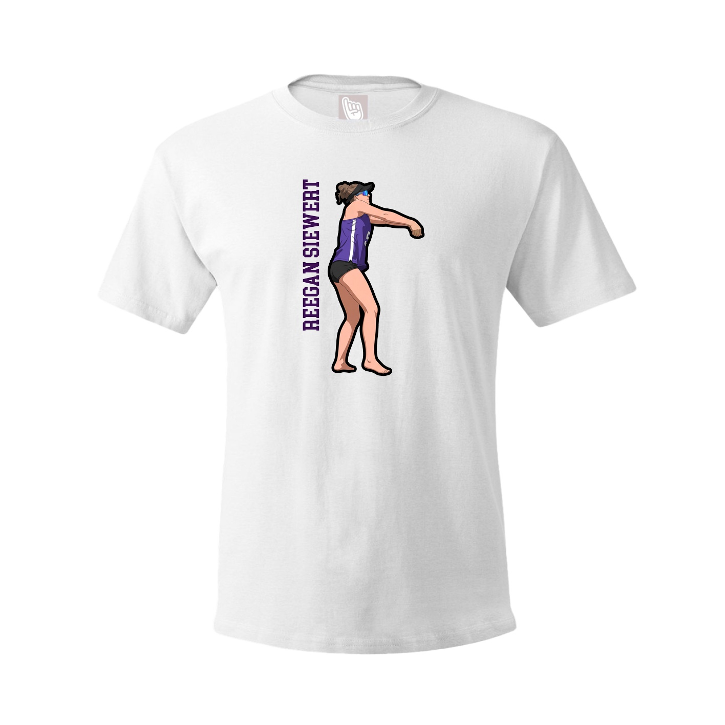 Tee — Name Vertical in White