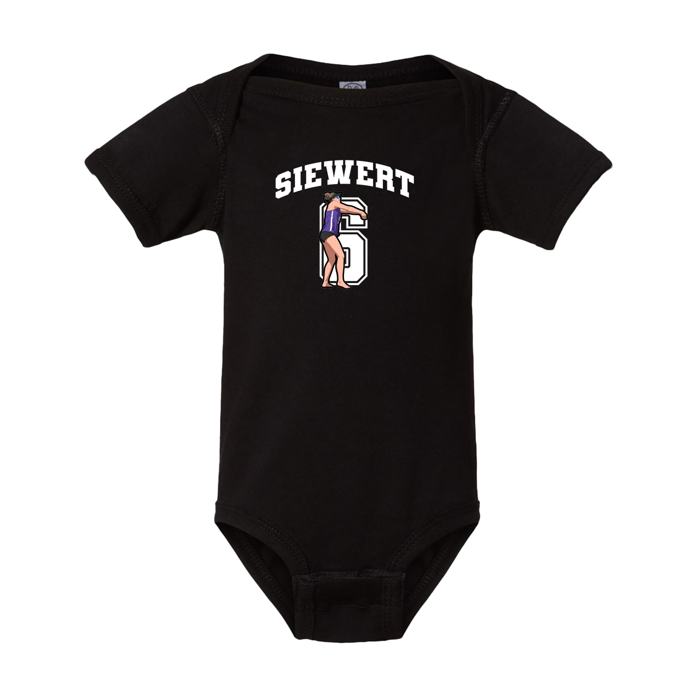 Baby Onesie — Number in Black