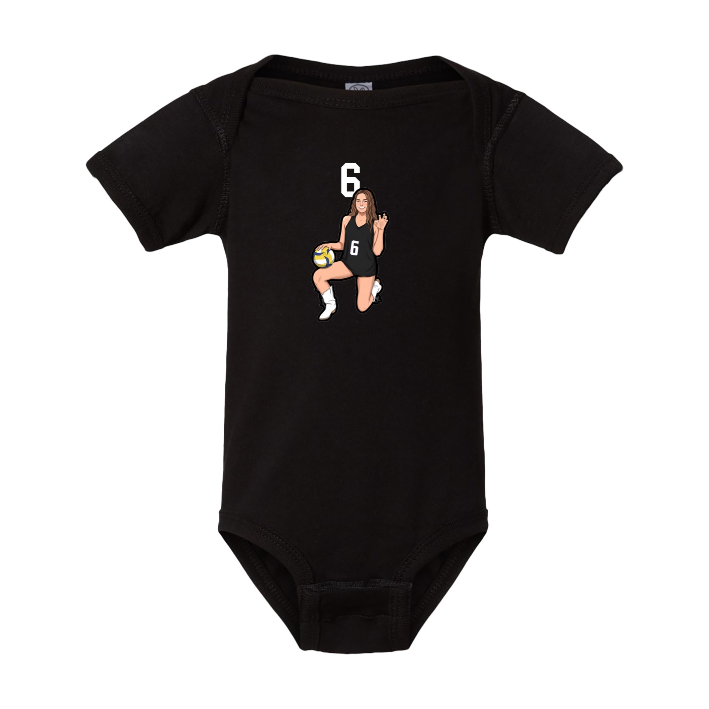 Baby Onesie — Number Top in Black