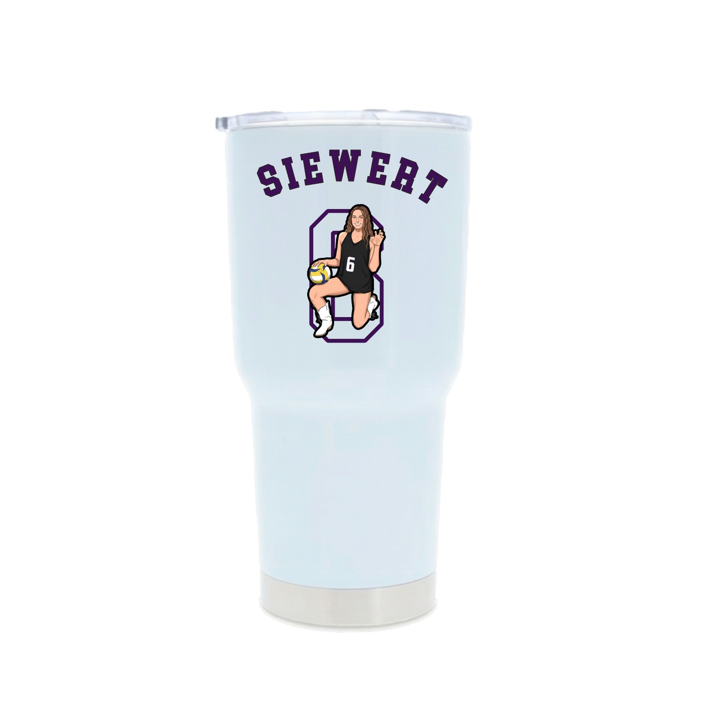 30oz Stainless Steel Tumbler — Shirsey Arch in White