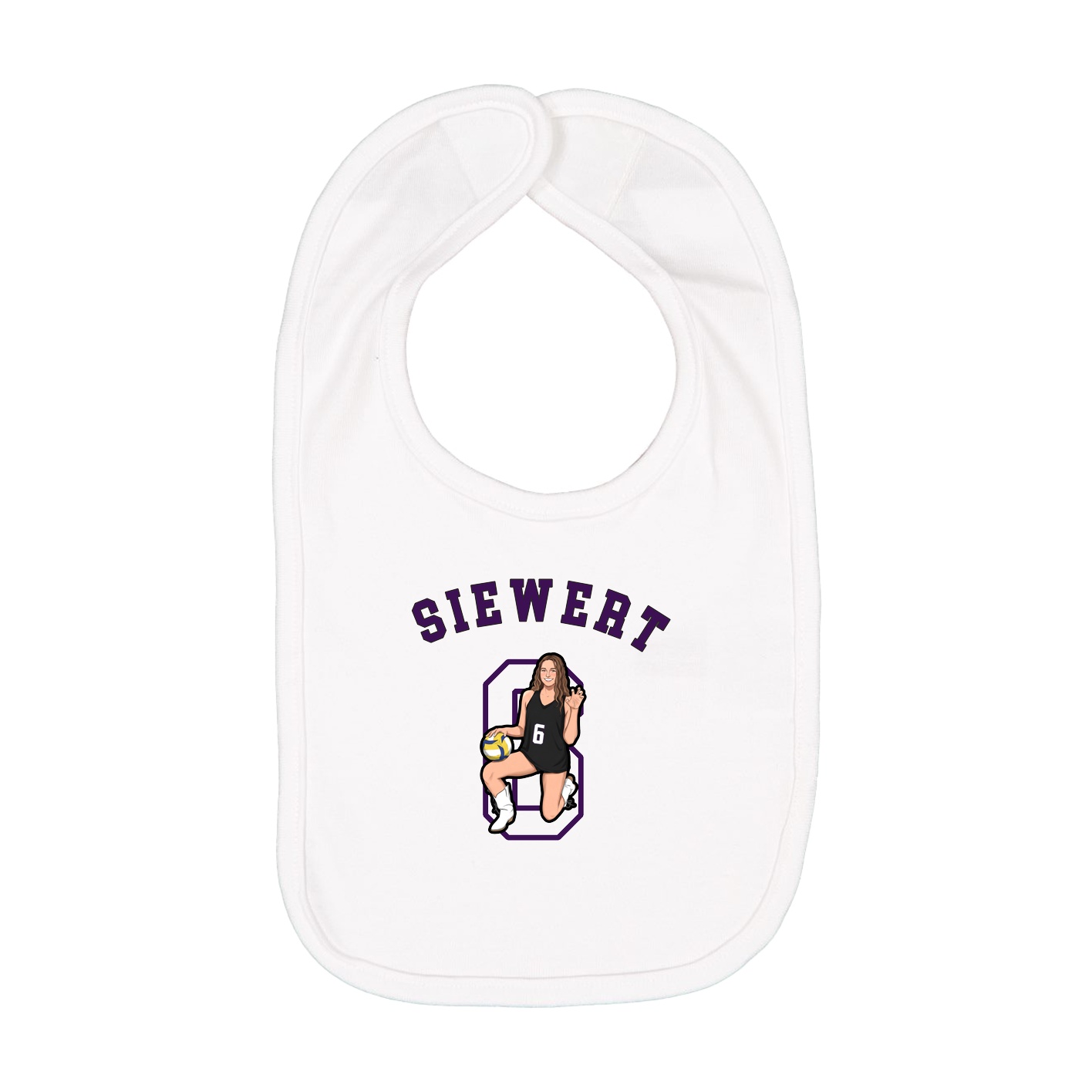 Infant Bib — Shirsey Arch in White