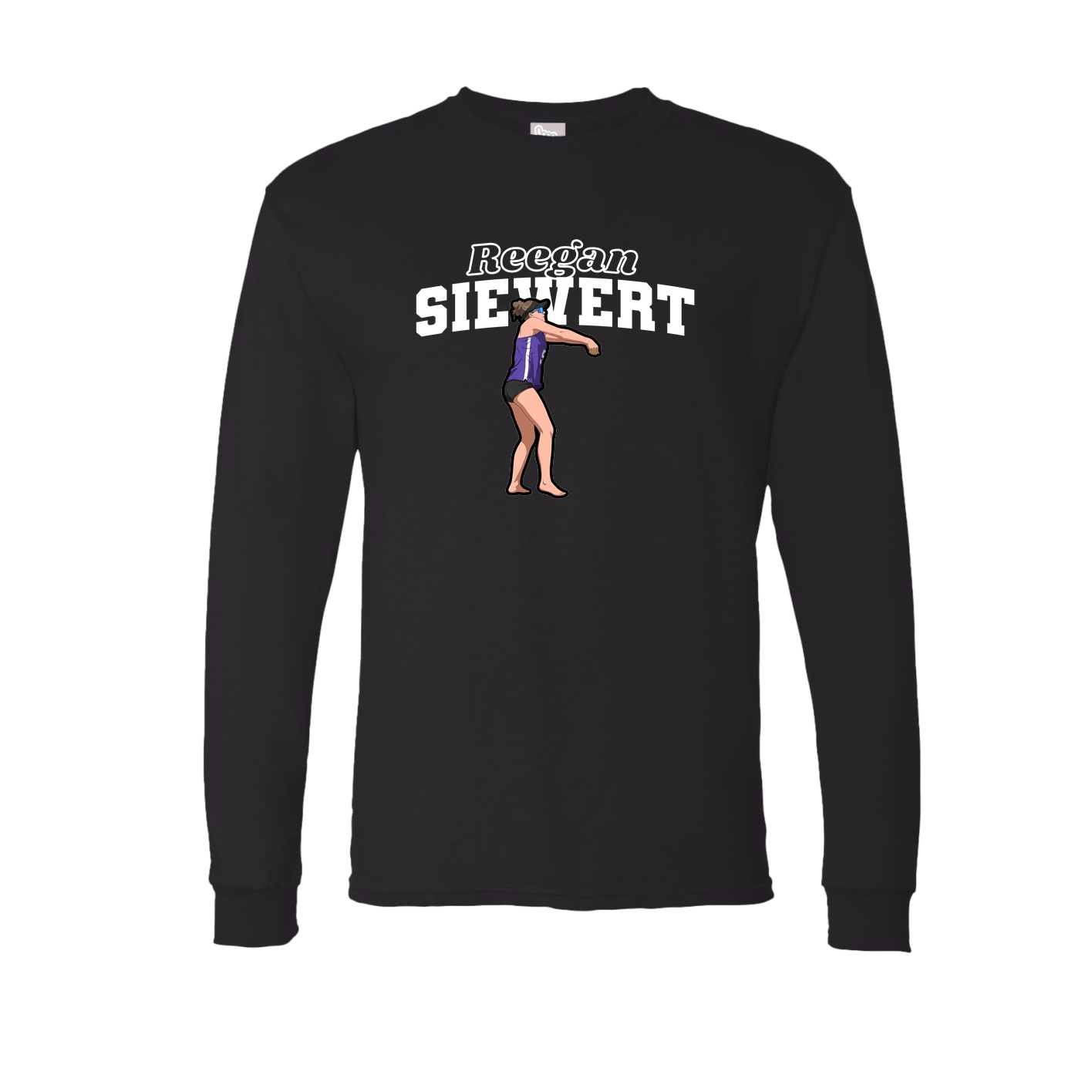 Long Sleeve Tee — Name Arch in Black