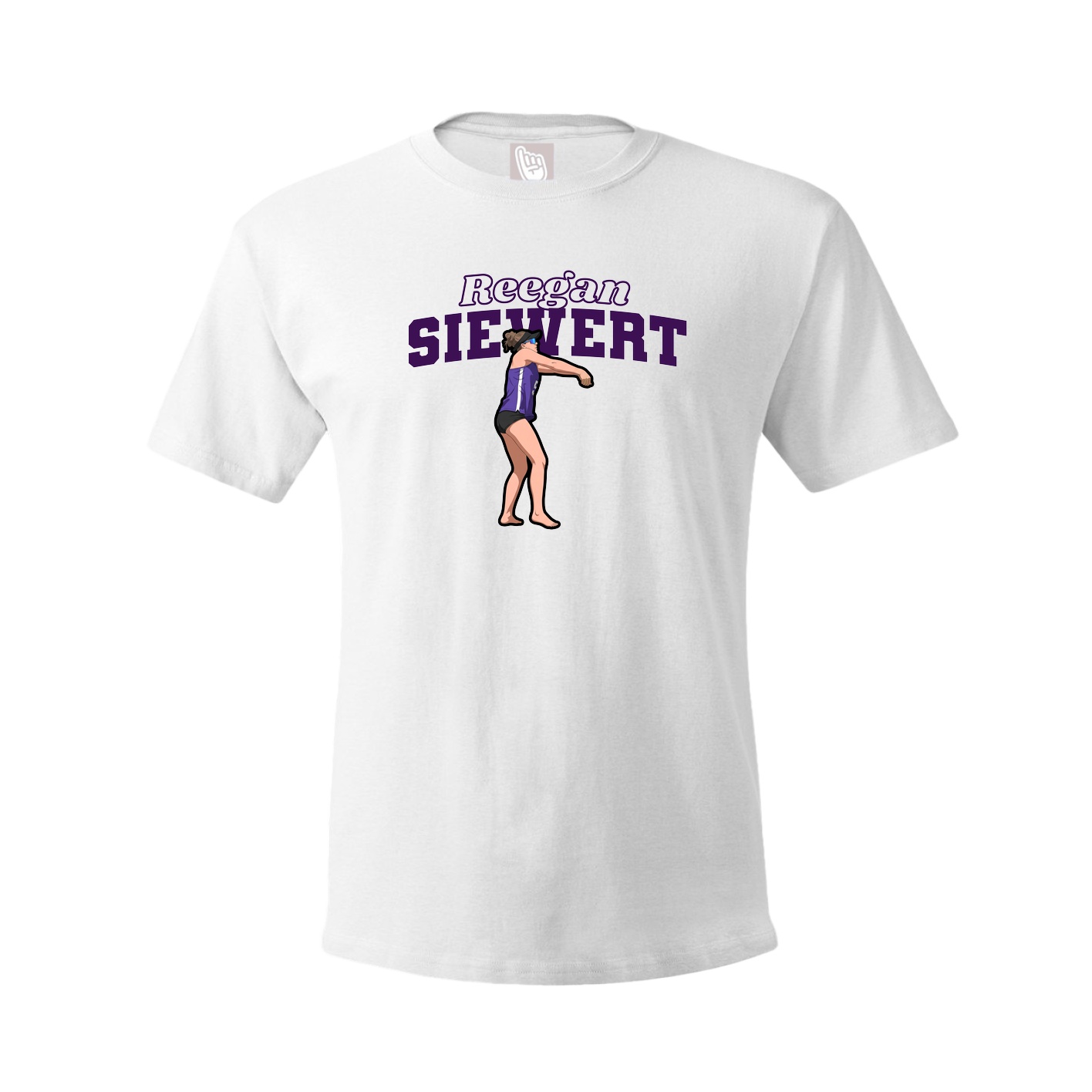 Youth Tee — Name Arch in White
