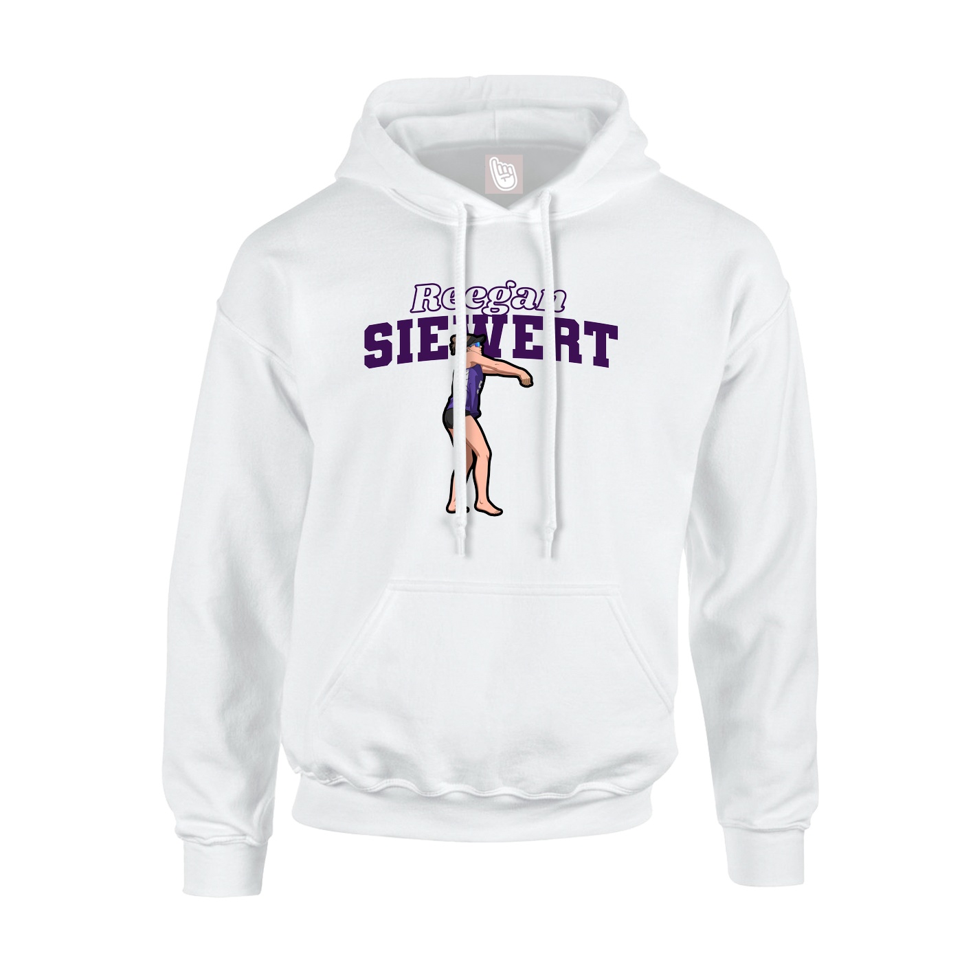 Hoodie — Name Arch in White