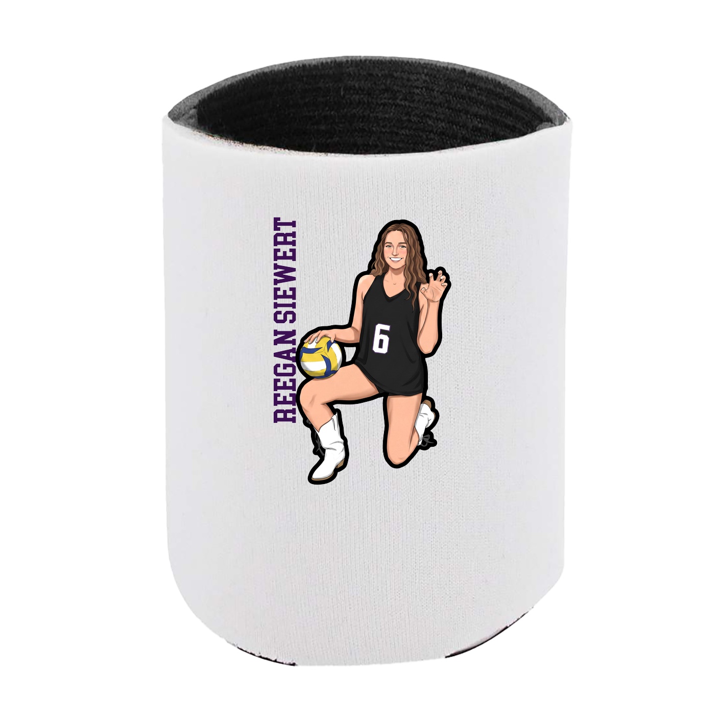 Can Holder — Name Vertical in White