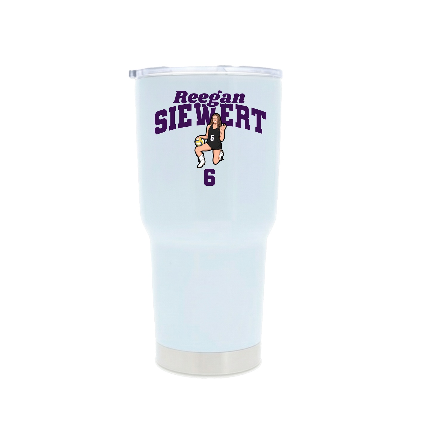 30oz Stainless Steel Tumbler — Signature Arch in White