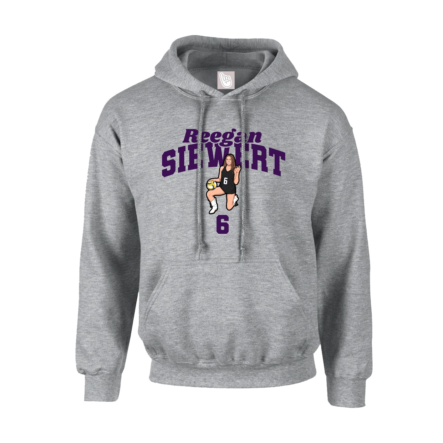 Youth Hoodie — Signature Arch in Grey