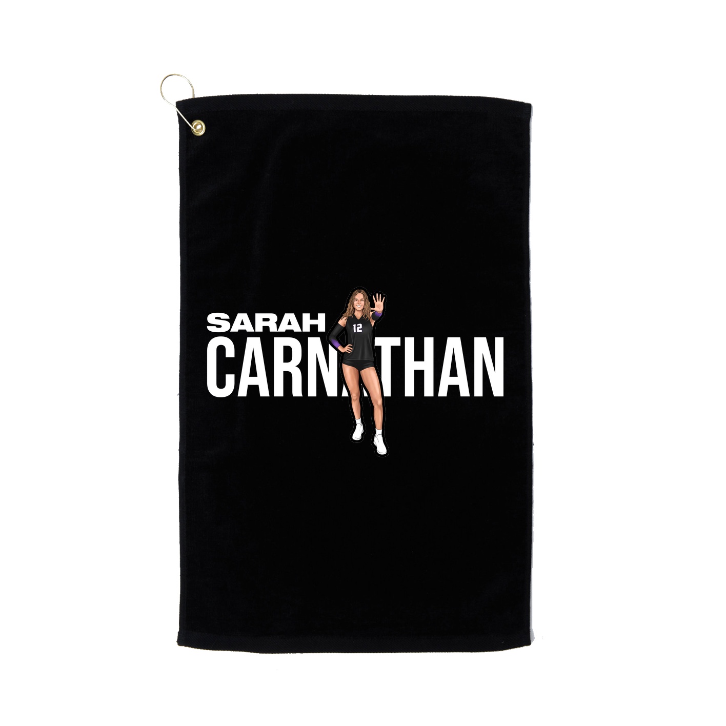 Golf Towel — Player Name in Black