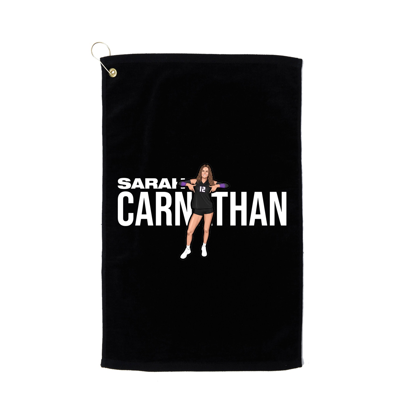 Golf Towel — Player Name in Black