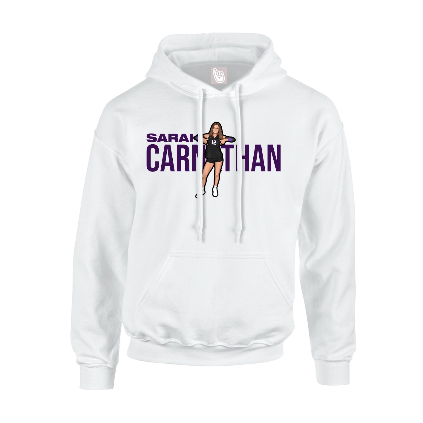Youth Hoodie — Player Name in White