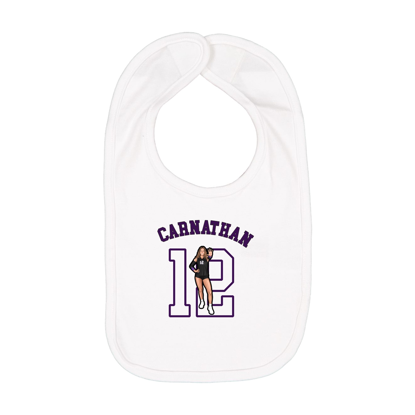 Infant Bib — Shirsey Arch in White
