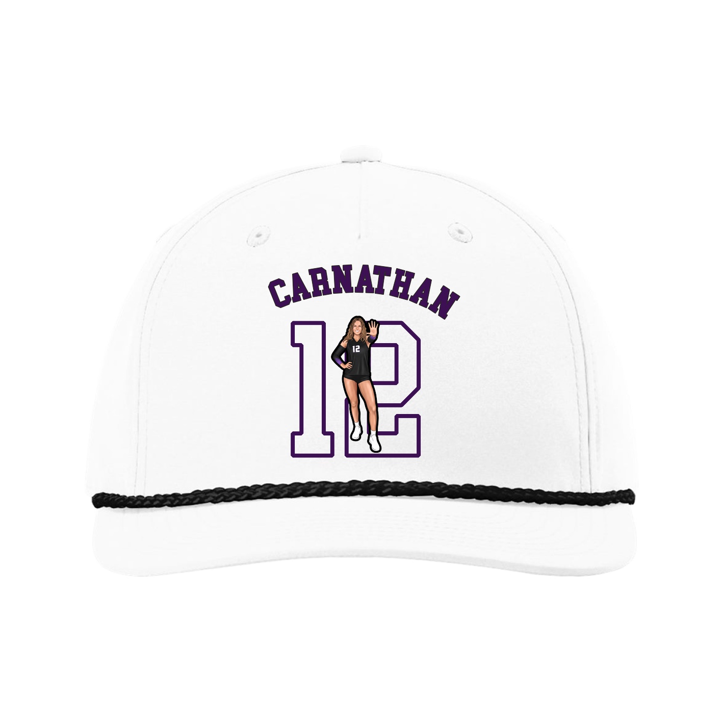 Five-Panel Classic Rope Cap — Shirsey Arch in White