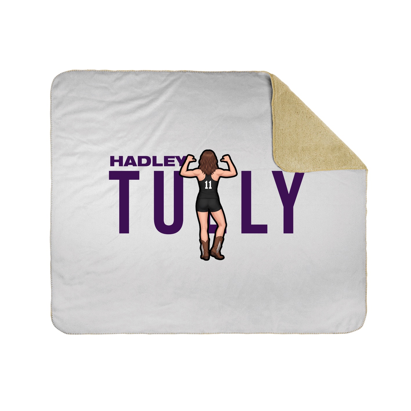 Throw Blanket — Player Name in White