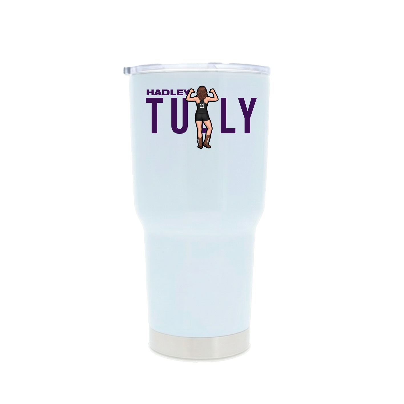 30oz Stainless Steel Tumbler — Player Name in White