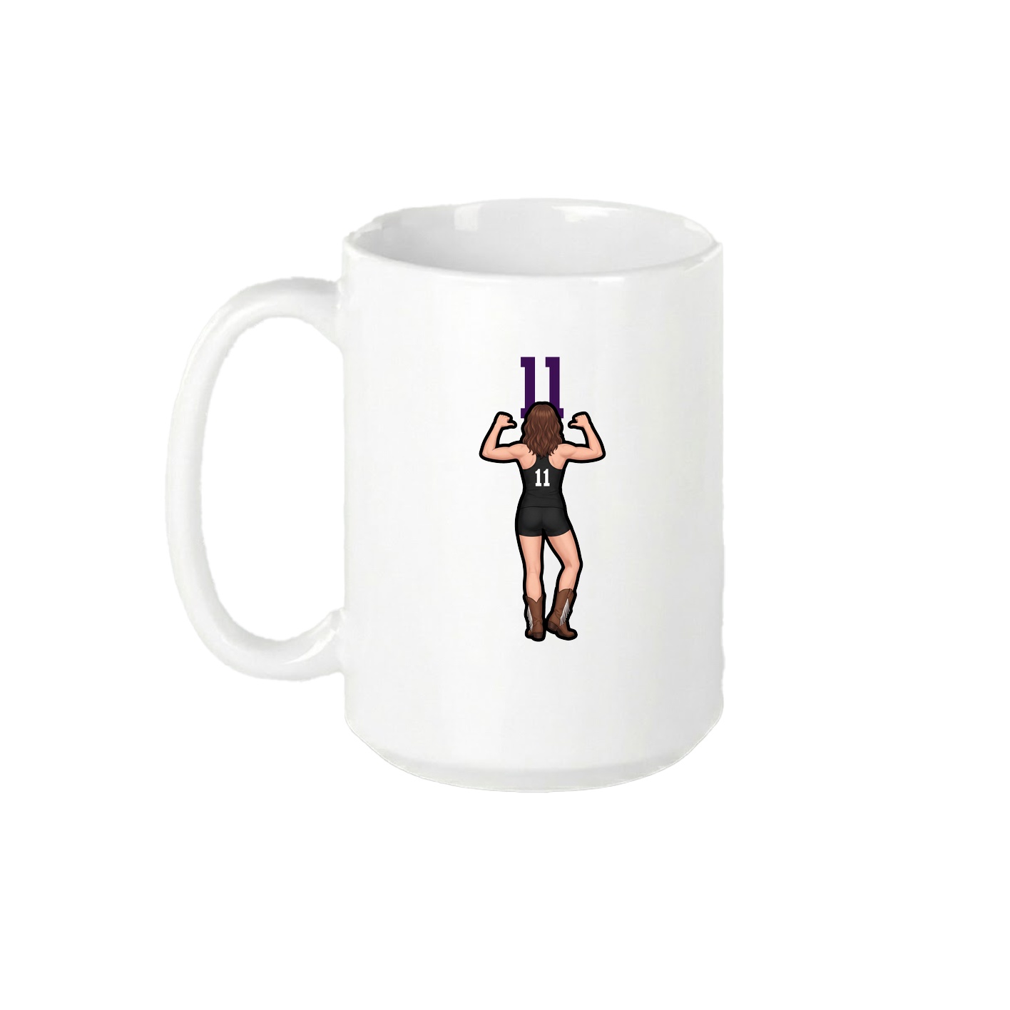 15oz Coffee Mug — Number Top in White