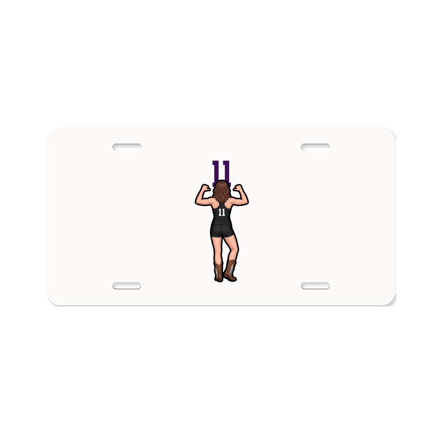 License Plate — Number Top in Classic