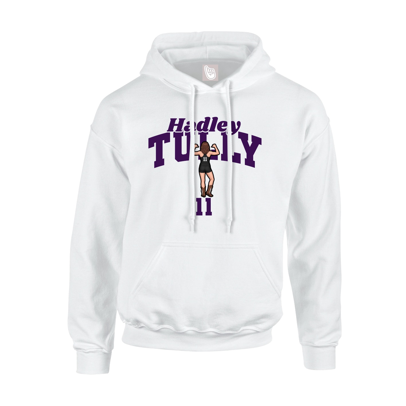 Hoodie — Signature Arch in White