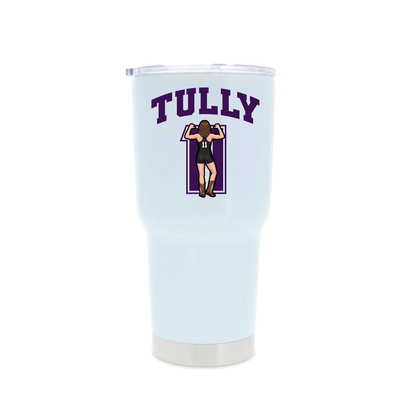 30oz Stainless Steel Tumbler — Number in White