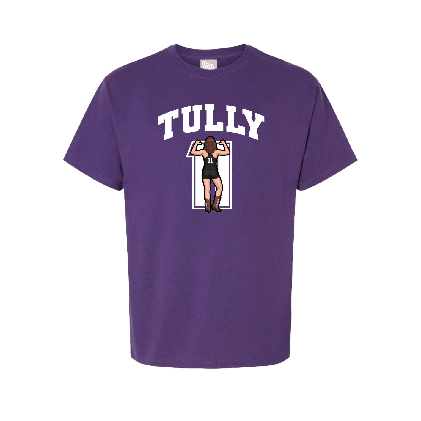 Youth Tee — Number in Purple
