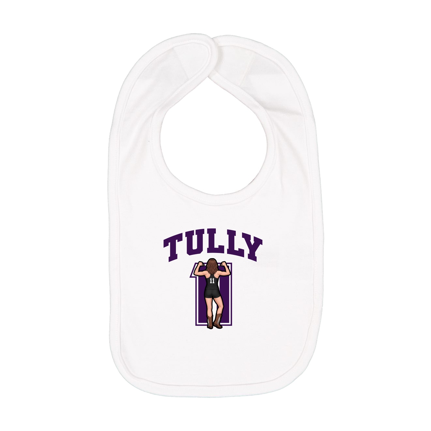 Infant Bib — Number in White