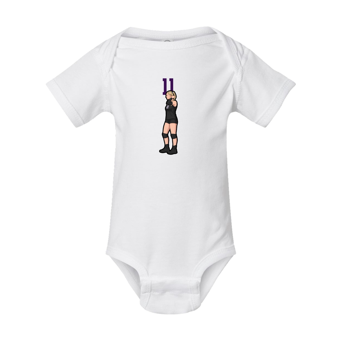 Baby Onesie — Number Top in White