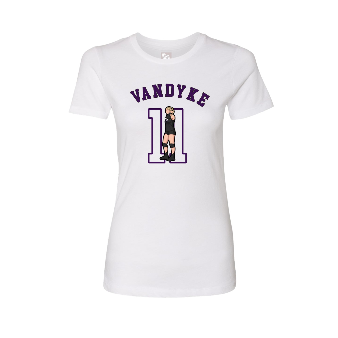 Fitted Women's Tee — Shirsey Arch in White