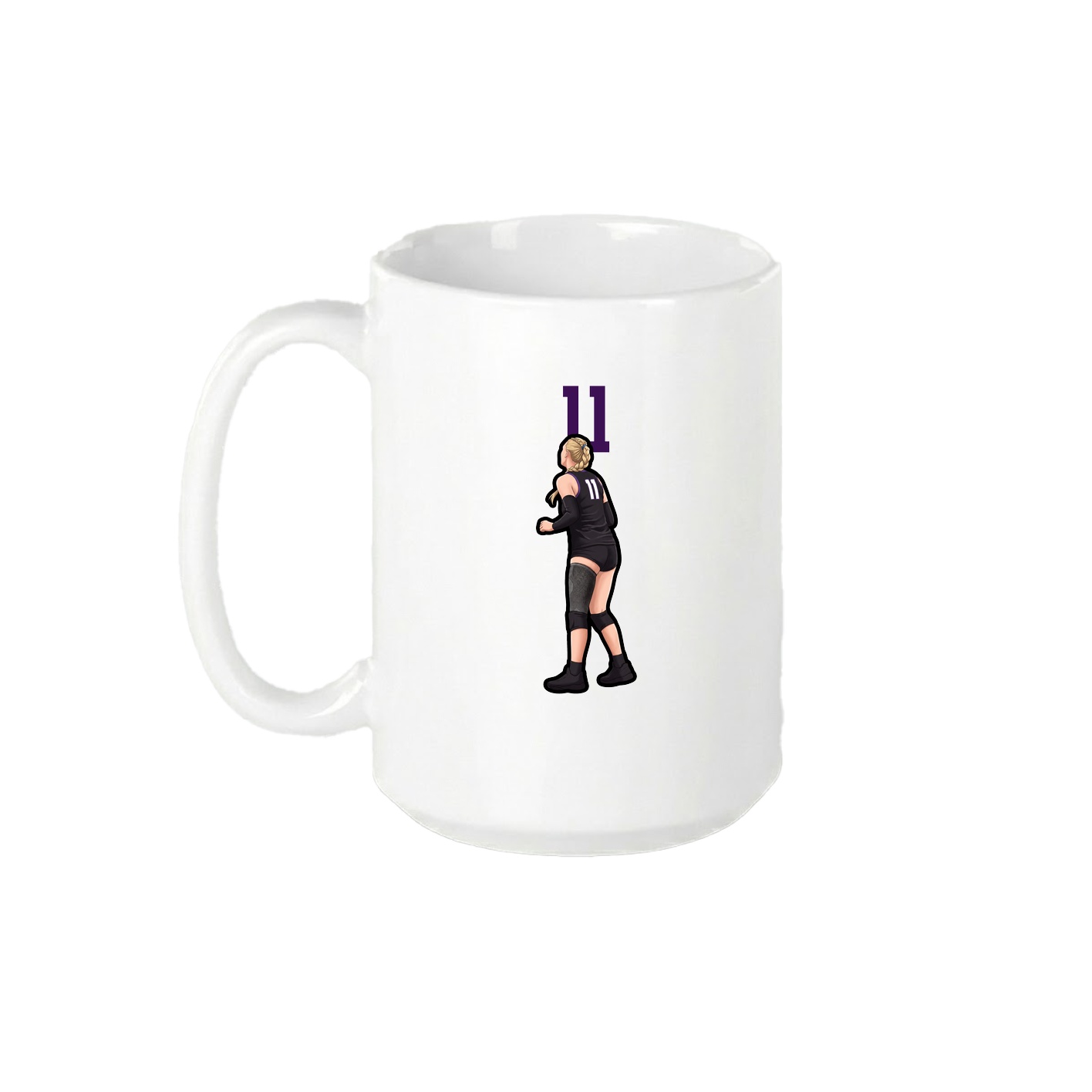 15oz Coffee Mug — Number Top in White