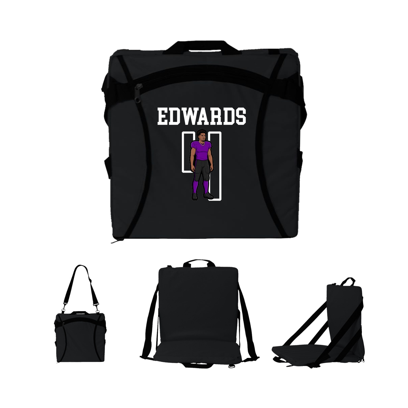 Folding Stadium Seat — Shirsey in Black