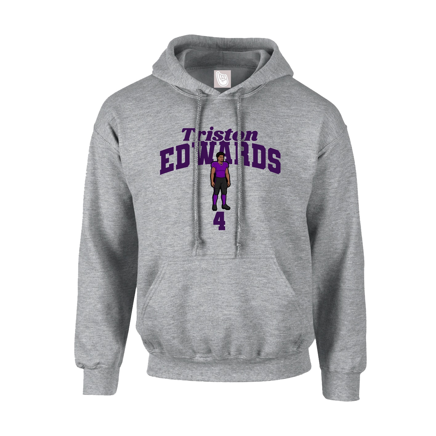 Youth Hoodie — Signature Arch in Grey