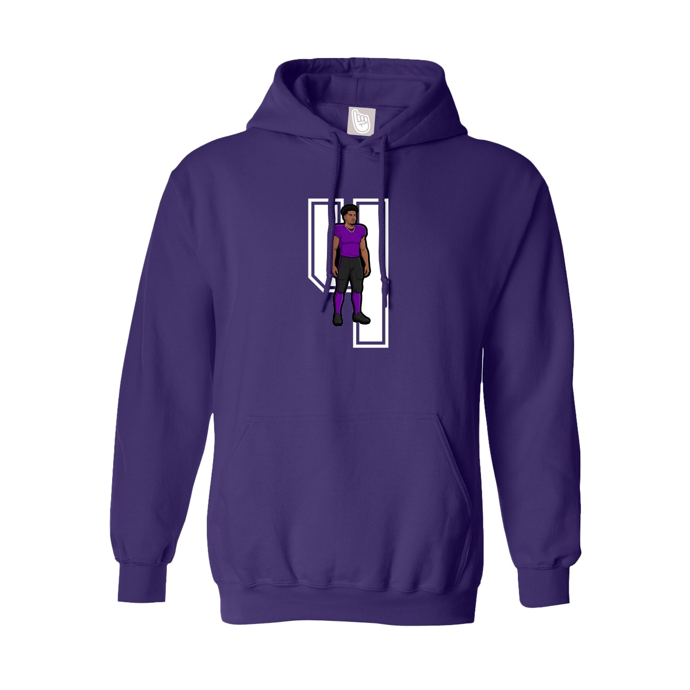Hoodie — Number in Purple