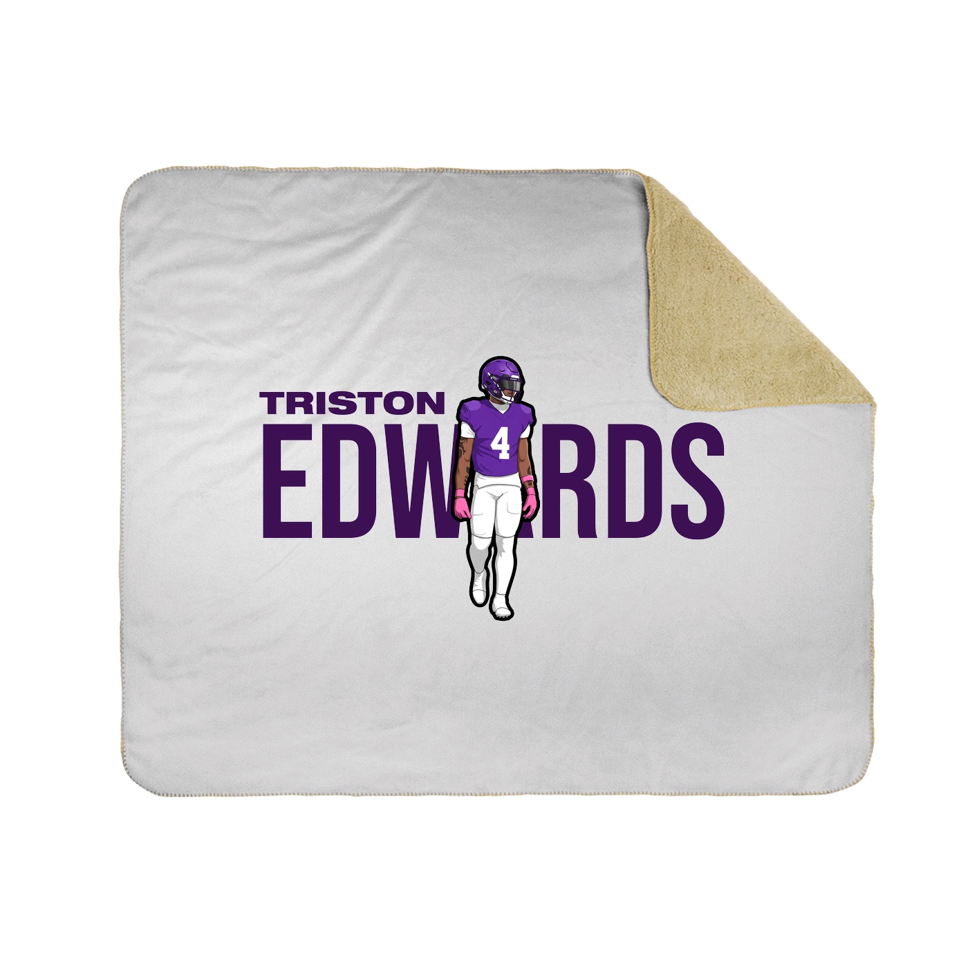 Throw Blanket — Player Name in White