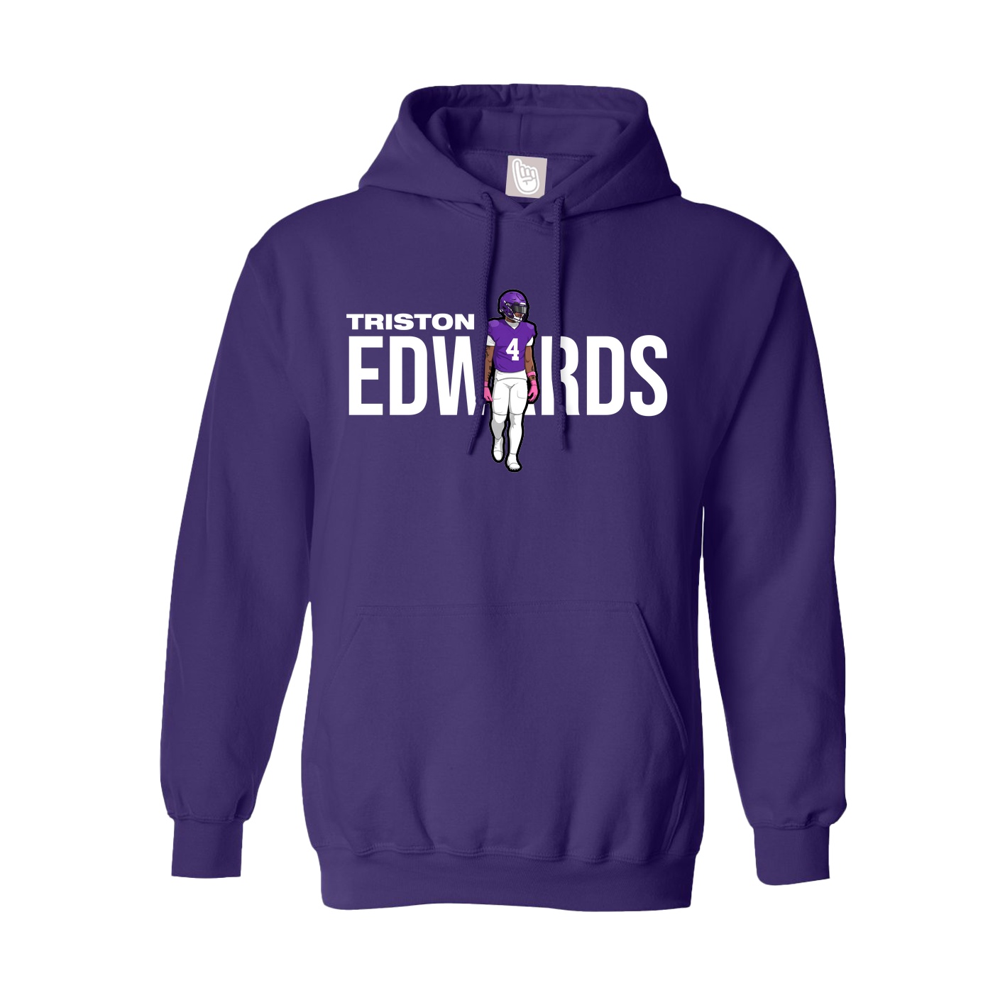 Youth Hoodie — Player Name in Purple