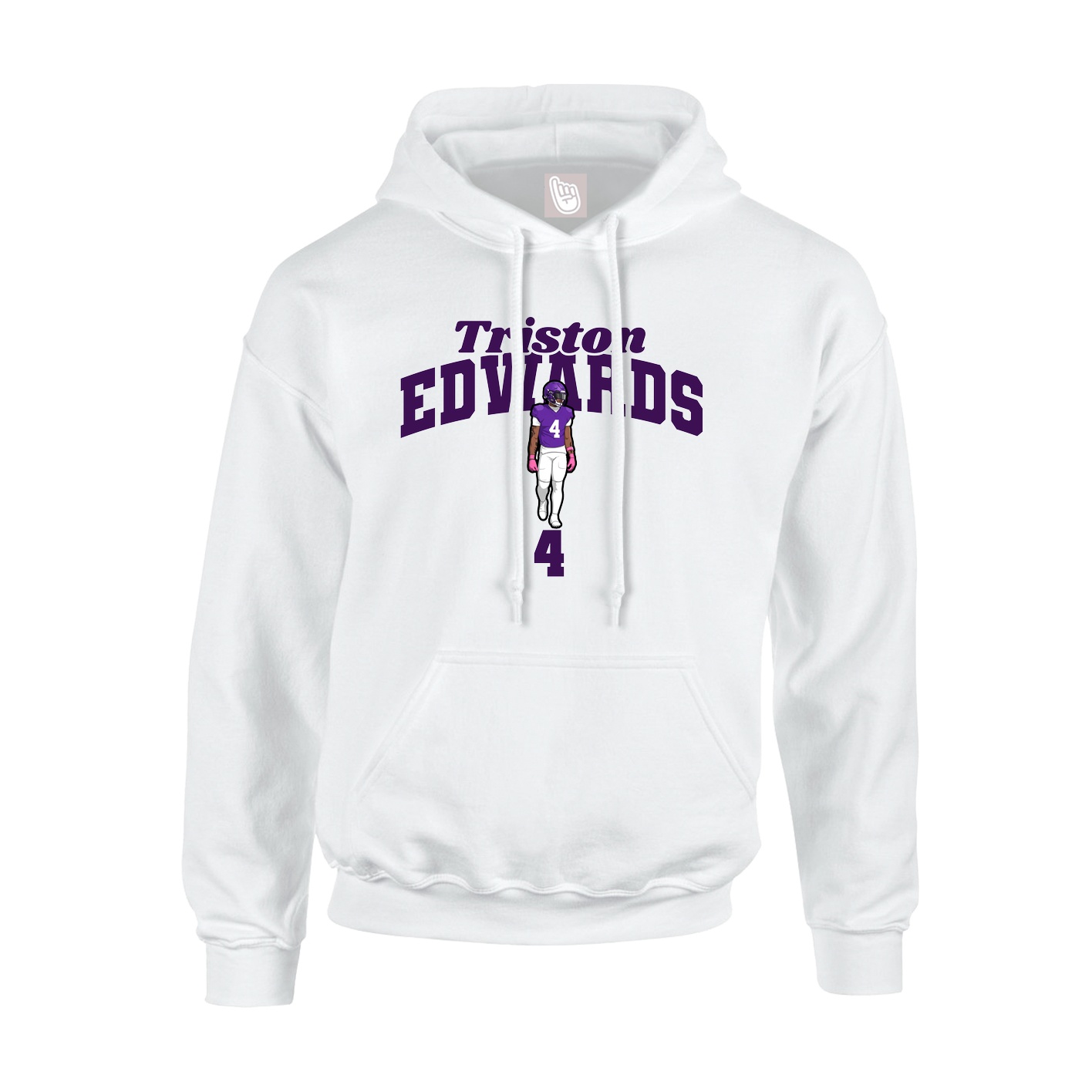 Hoodie — Signature Arch in White