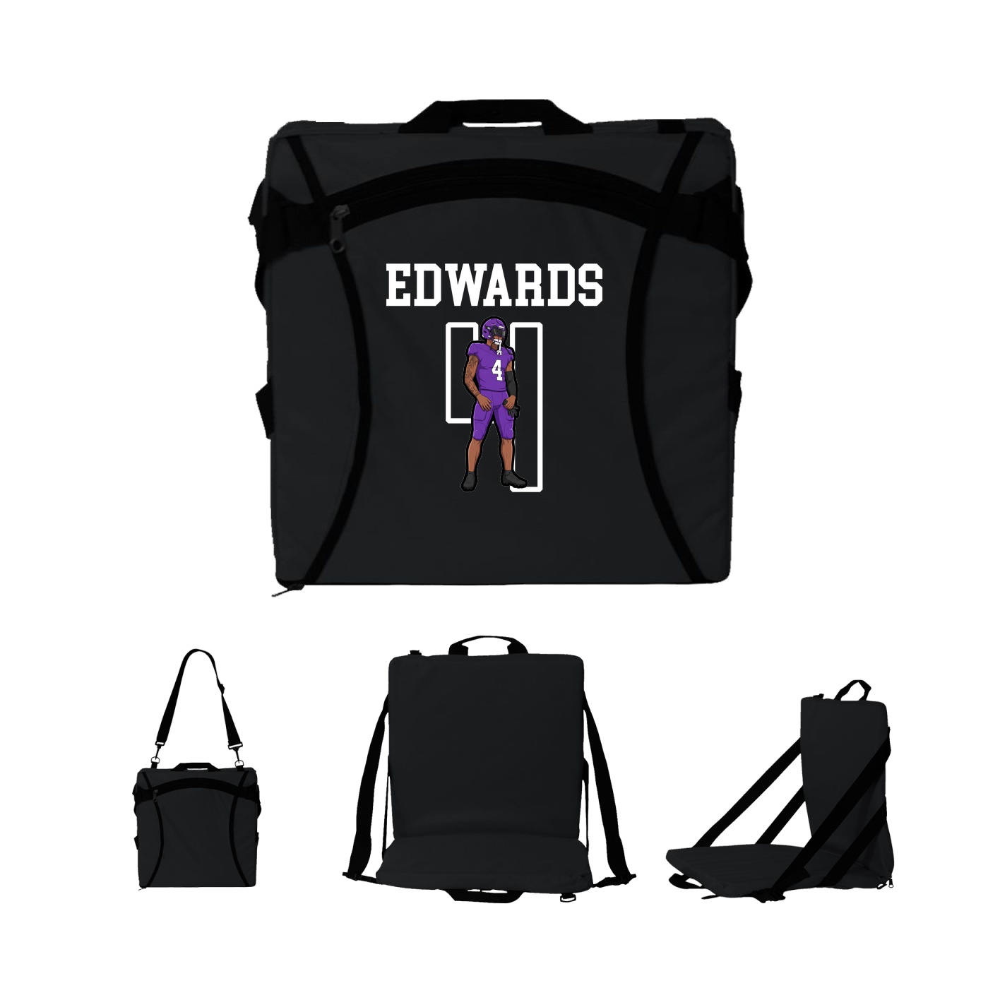 Folding Stadium Seat — Shirsey in Black